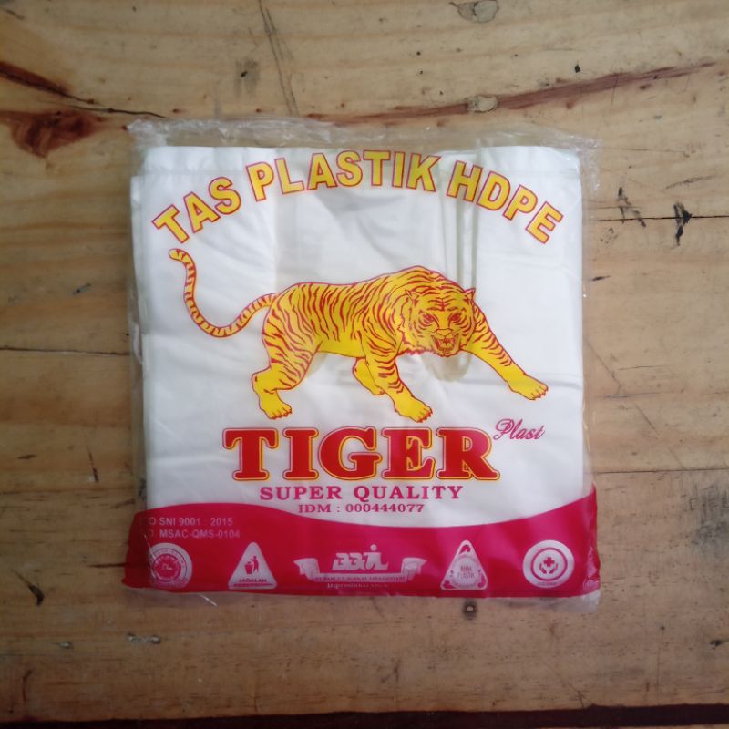 Kantong Plastik Bening Tiger Ukuran 15