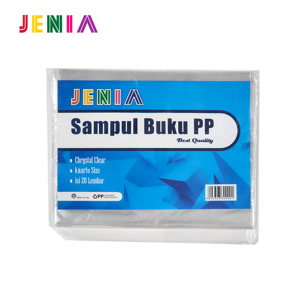 

1 Pak / 20 Lbr Plastik Sampul Buku PP Kwarto JENIA