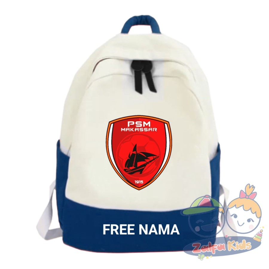 TAS SEKOLAH ANAK PSM MAKASSAR EWAKO TAS RANSEL BACKPACK GRATIS PAKAI NAMA