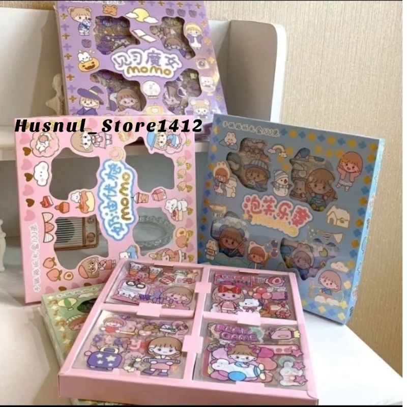 

STICKER MOMO BAHAN PVC ANTI AIR/ STIKER BOX TERLARISS