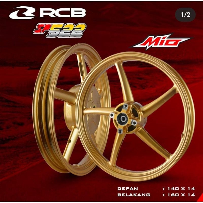 Velg RCB SP522 Palang 5 Mio Sporty/Mio Soul/Nouvo lebar 140/160 Ring 14
