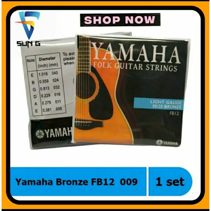 Set Senar Gitar Akustik Yamaha Bronze Folk Guitar String