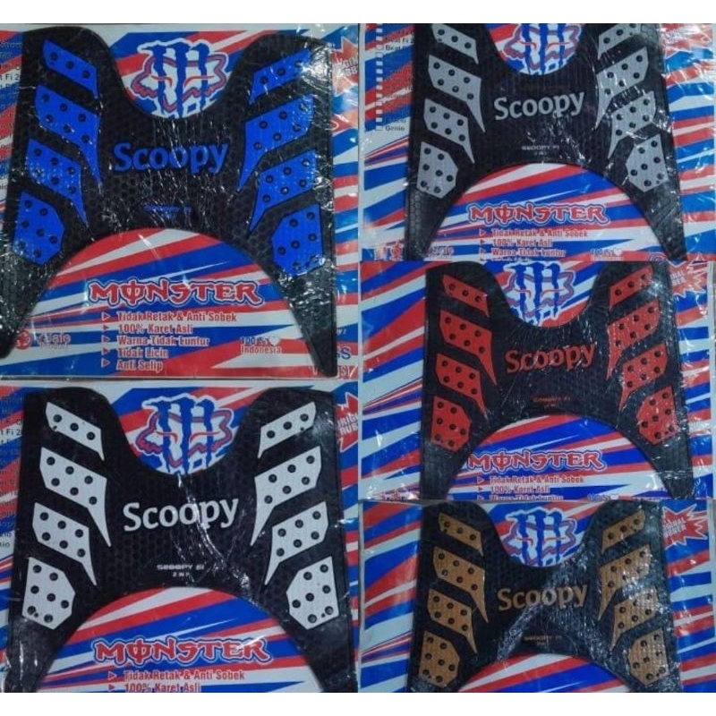 Karpet honda scoopy karbu pijakan kaki motor scoopy karbu/lama