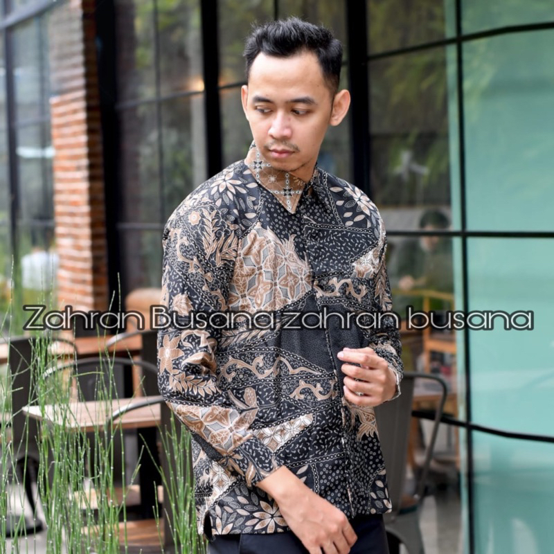 Kemeja Batik lengan panjang Kemeja pesta pria Baju Pesta Pria Batik Kondangan