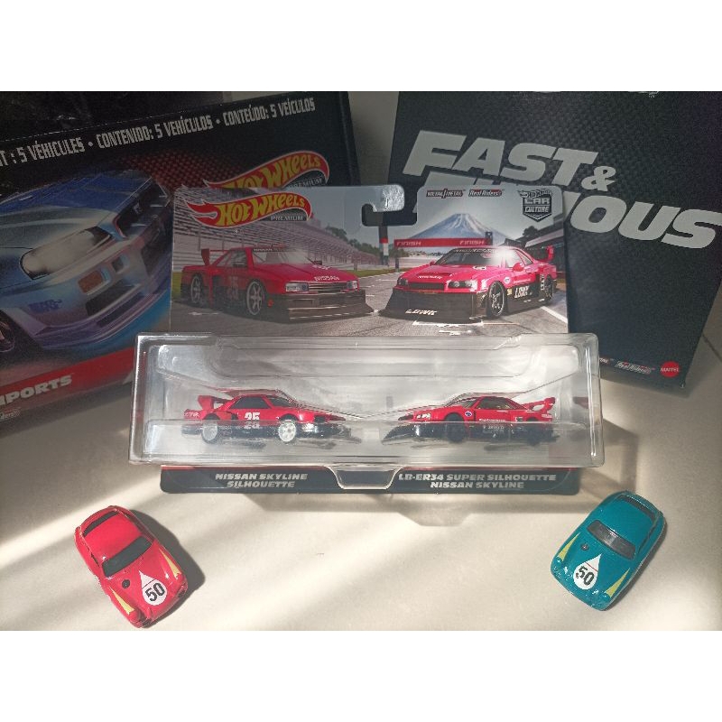 hotwheels Nissan er34 lbwk two pack premium