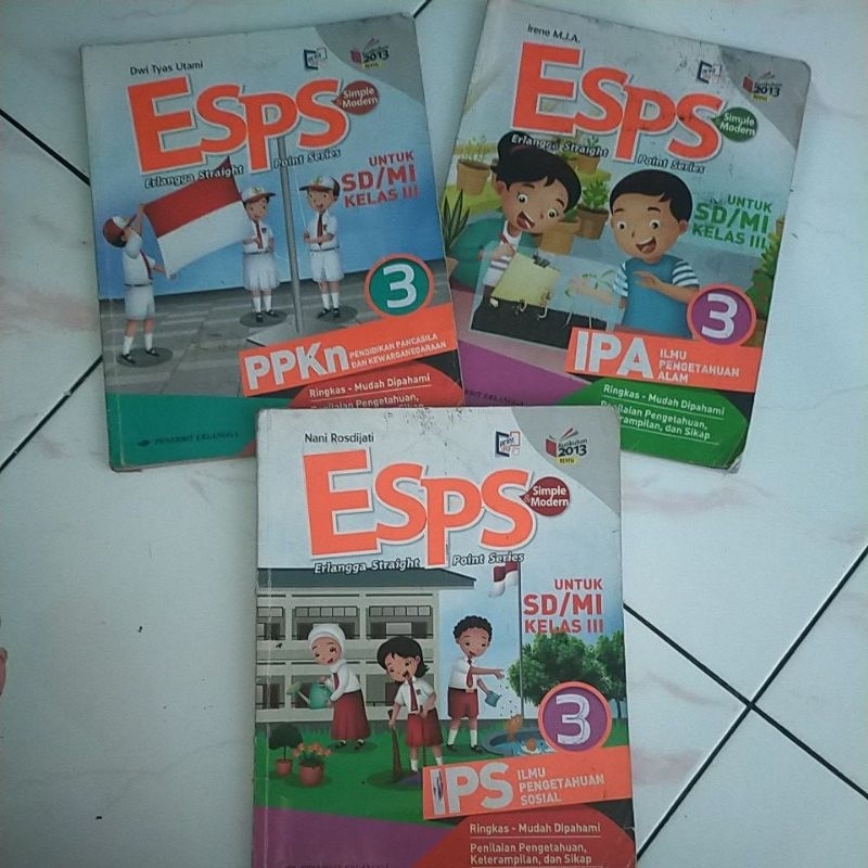 Buku Esps PPKN kelas 3 / Esps IPA / Esps IPS / Esps Bahasa Indonesia kelas 3
