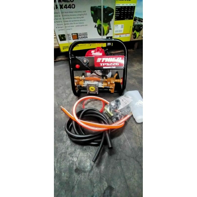 mesin semprotan portable 2tak TIGER TPS226 lengkap siap pakai / mesin power sprayer  2tak TIGER TPS2