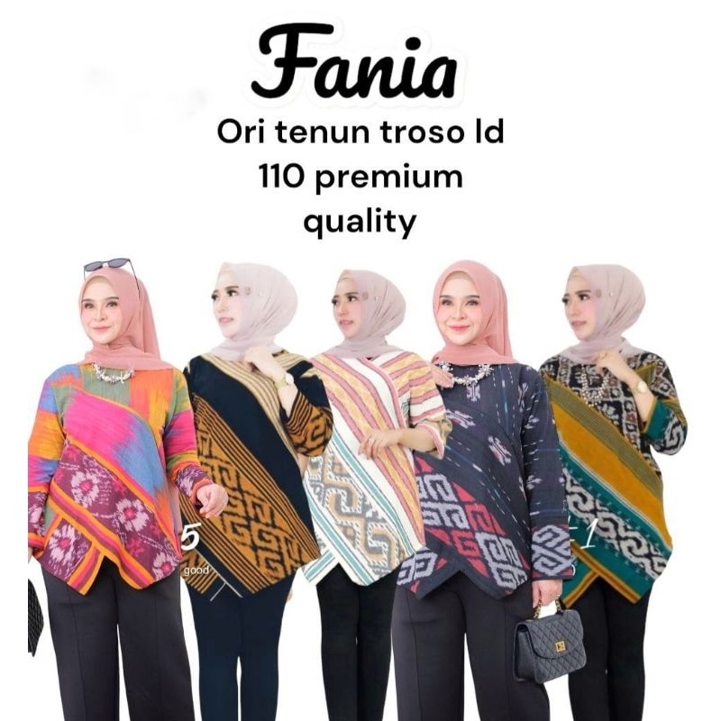 Blouse tenun fania - baju atasan tenun wanita - dress tenun ori troso