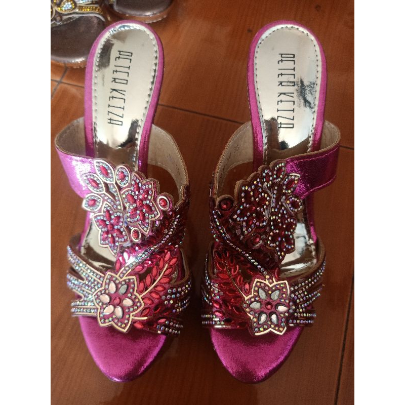 BARU/NEW - Sepatu Pesta Mewah Peter Keiza Size 38 PINK FANTA Sandal Pesta Blink Blink PINK FANTA Uku