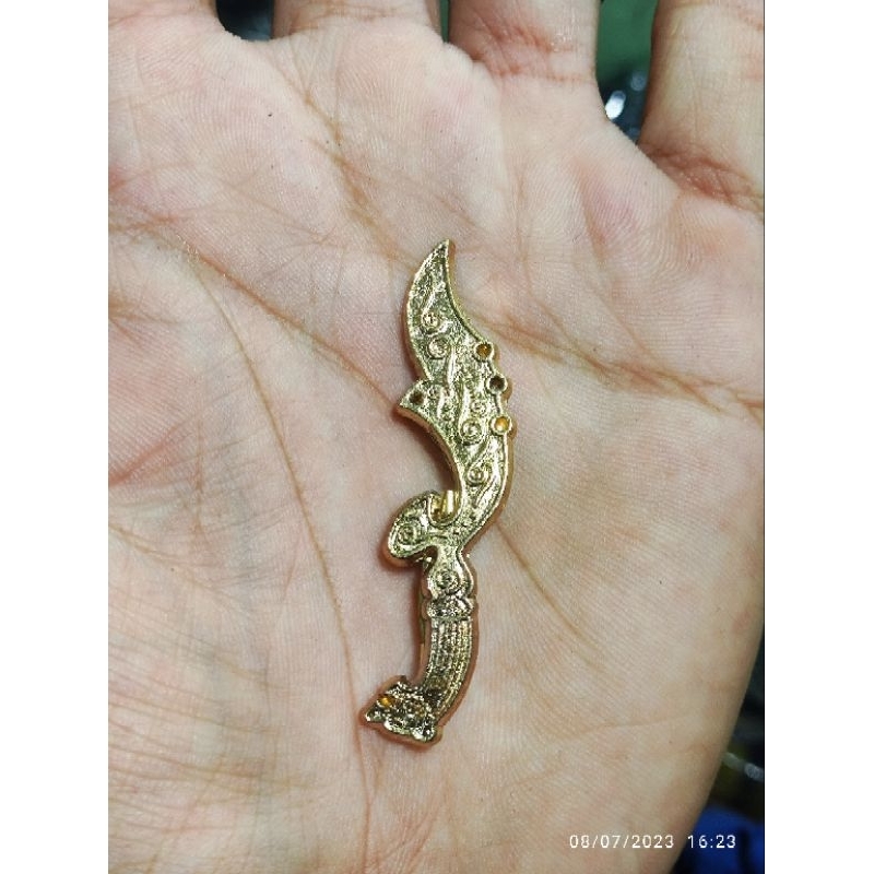 Pin Kujang Bros sunda kujang pin kuningan murah pandawa