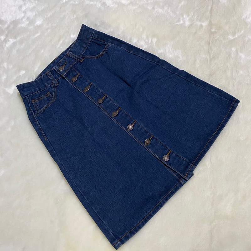 Midi Skirt/Rok Midi Denim Blue Preloved