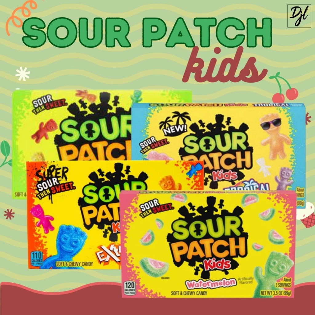 

Sour Patch Kids 99g Permen Asam Import Dengan Varian Rasa Buah Original Watermelon Kids Extreme 1 Pouch Camilan Candy Food Snack