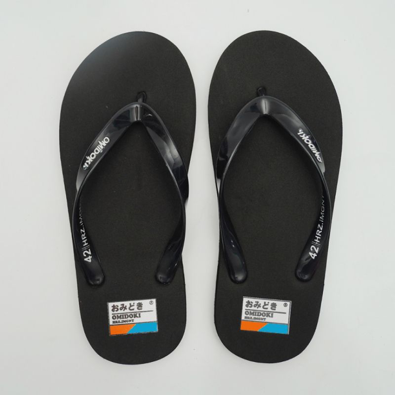 Omidoki Sandal Jepit Distro Hitam vega