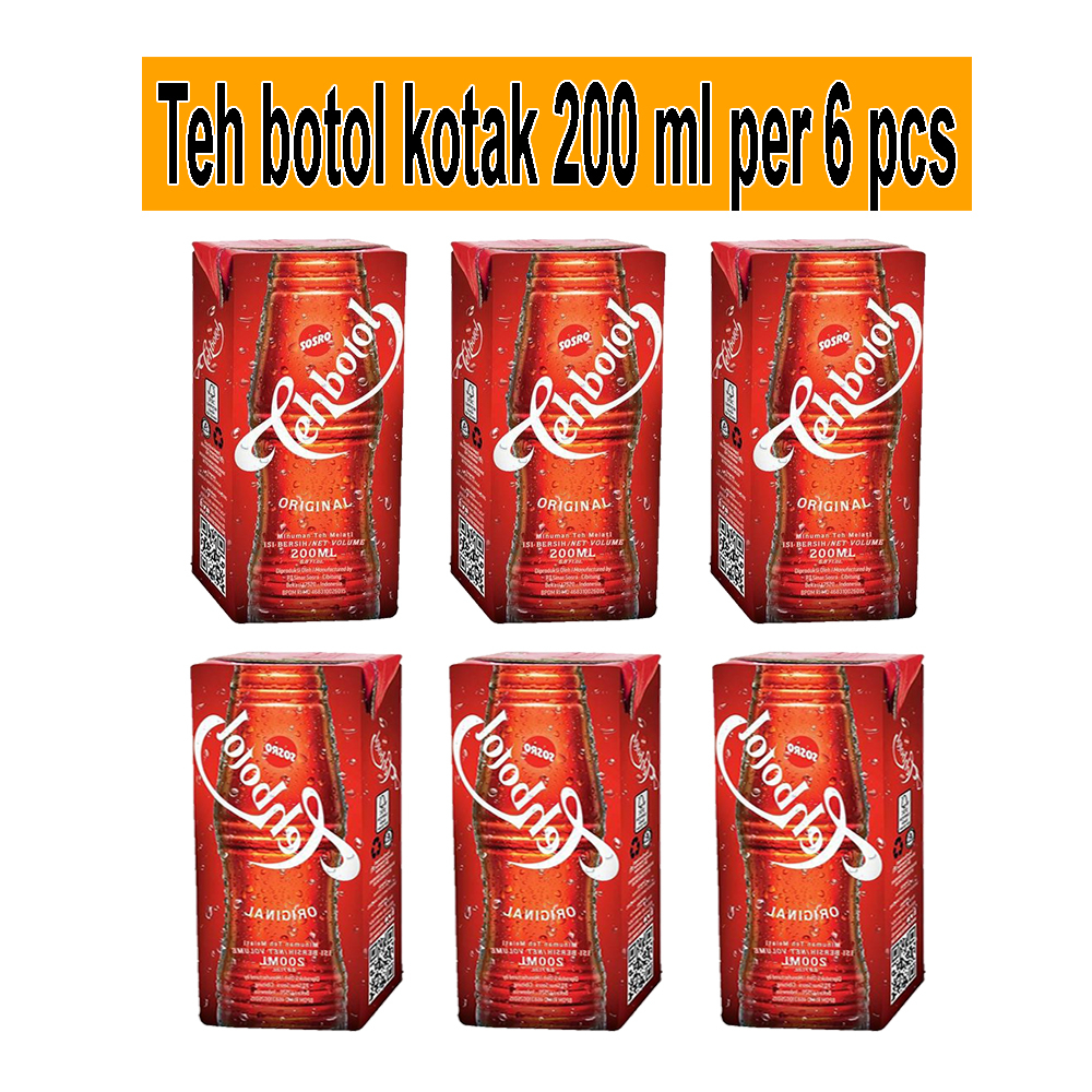 

Teh botol Sosro kotak 200 ml isi 6 pcs