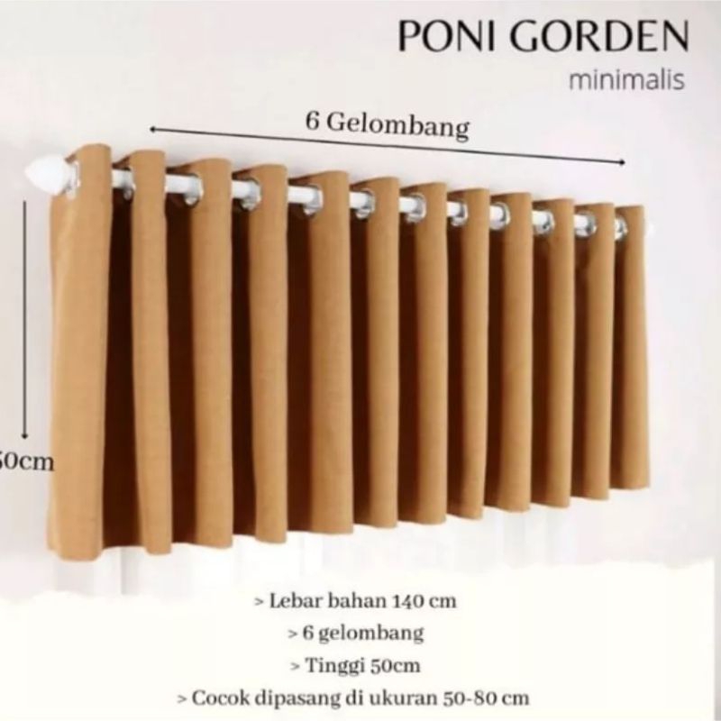 GORDEN PONI JENDELA/GORDEN PONI ATAS PINTU 12 GELOMBANG