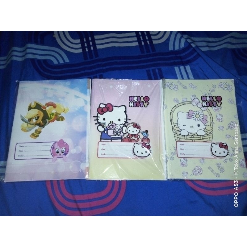 

sampul buku kuarto hello Kitty // little poni atau Sidu kecil sampul buku cewek isi 20 lembar