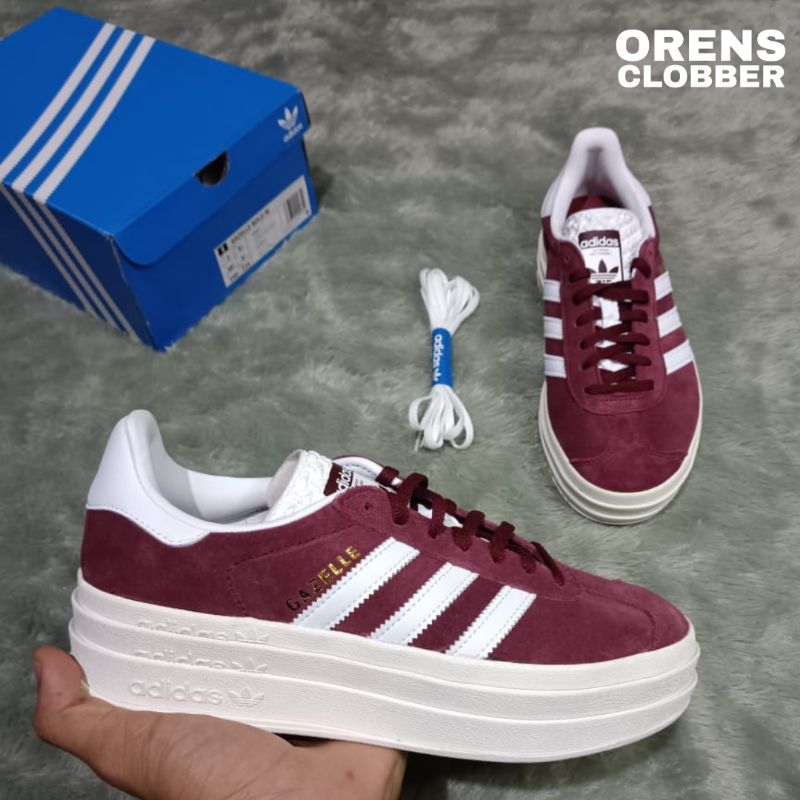 Adidas Gazelle Bold Burgundy/White