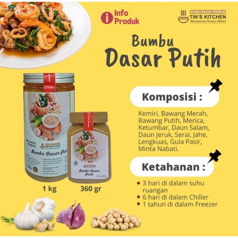 

Bumbu Dasar Putih Tins Kitchen 360 gr