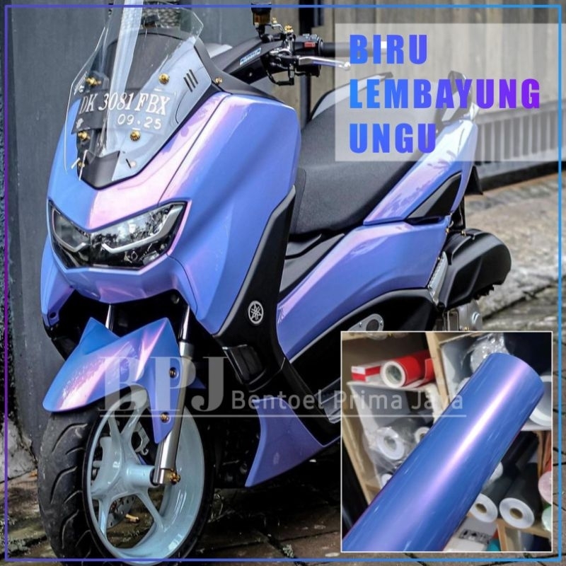 Skotlet Motor Biru Lembayung Ungu Stiker Scotlite Bunglon Lembayung Magic Candy