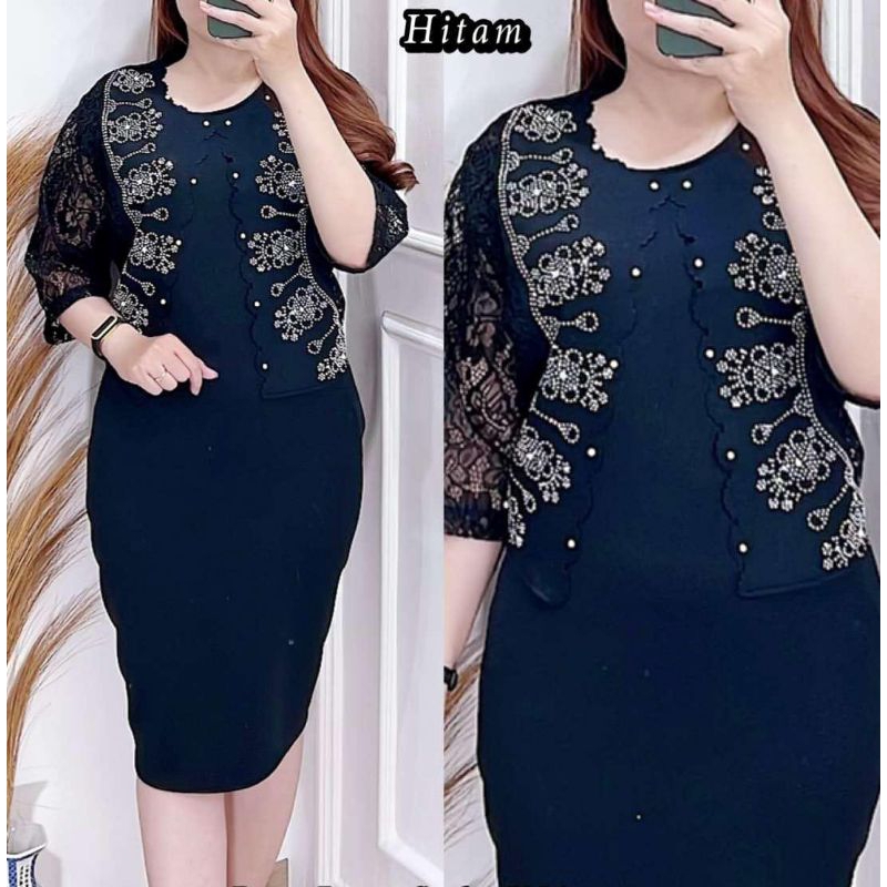 488/Dress+rompi scuba mix brokat kasihstore_ks
