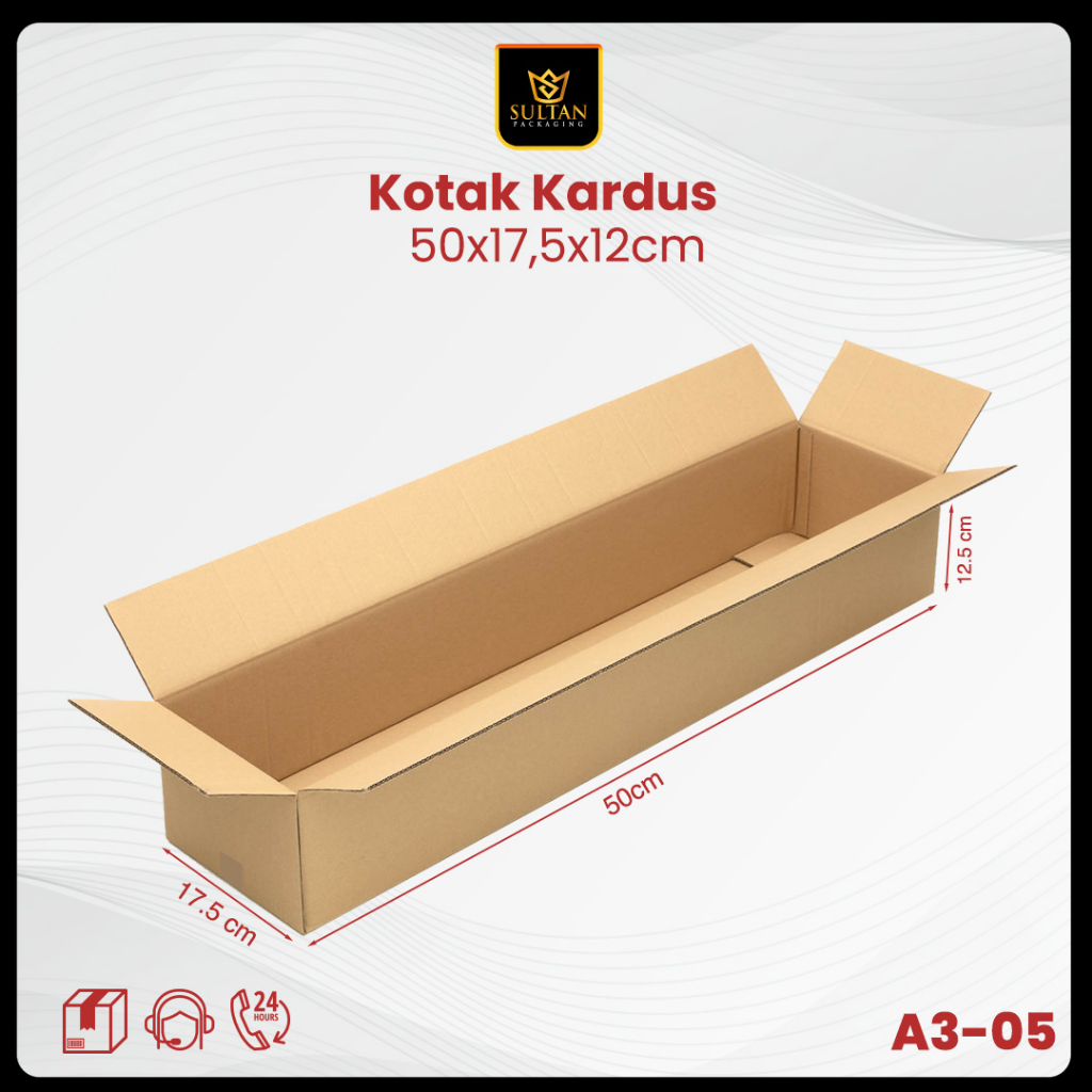 

Box Packaging - Kotak Kardus Uk 50x17x12 Cm - Kardus Packaging Panjang - A3-05