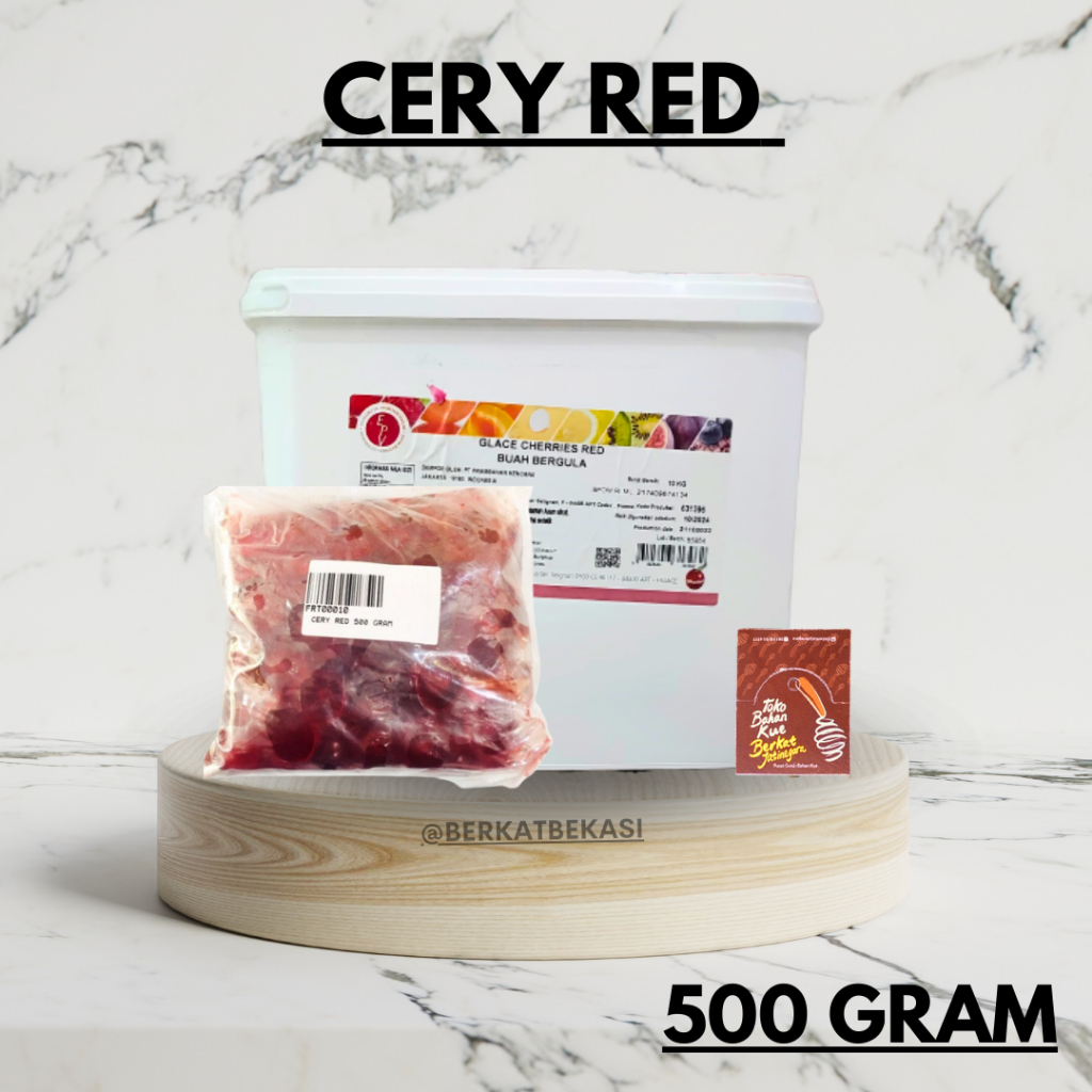 

CERY RED / BUAH CERI MERAH / TOPPING / HIASAN KUE/500 GR