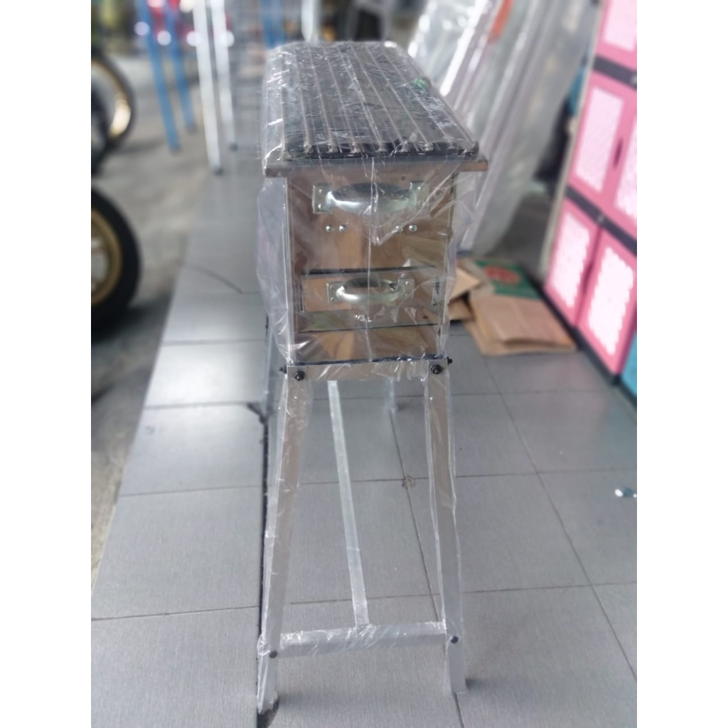 Panggangan sate bbq gas/arang Stainless Steel Thomas Cup