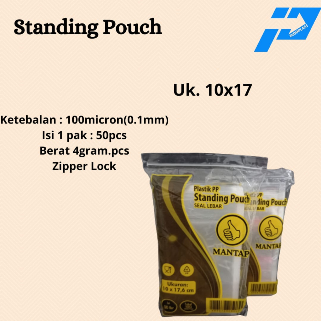Standing Pouch/Plastik Berdiri/Standing Pouch Mantap 10x17,6cm