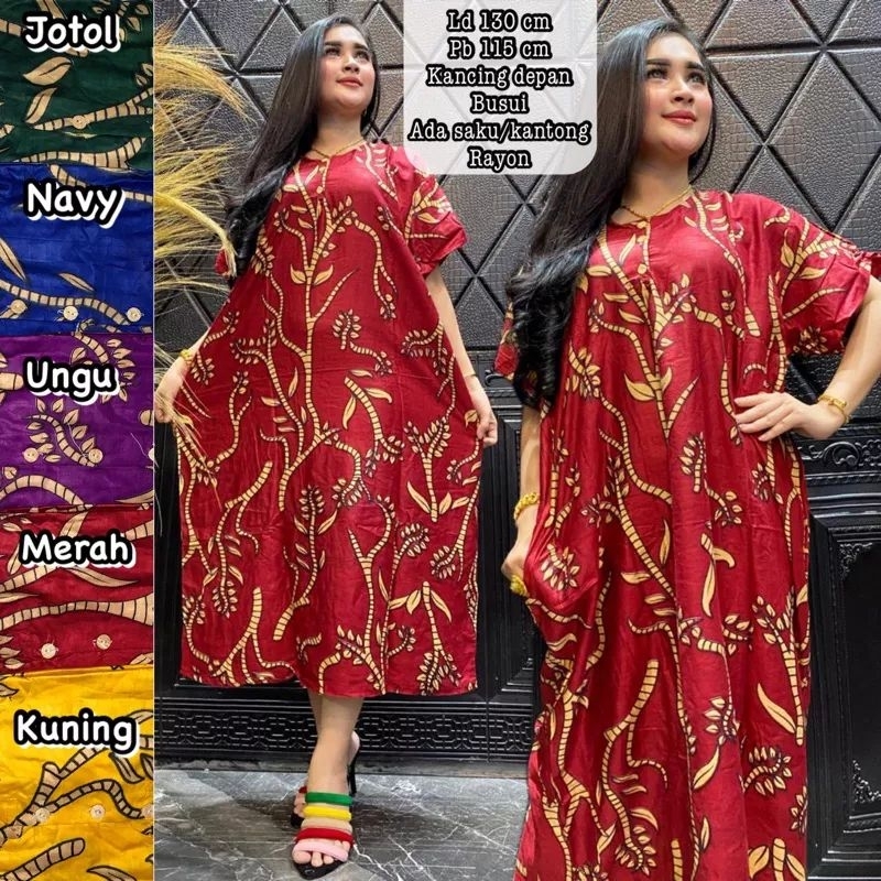 Daster Katun Jumbo Motif Siliwangi LD 130cm