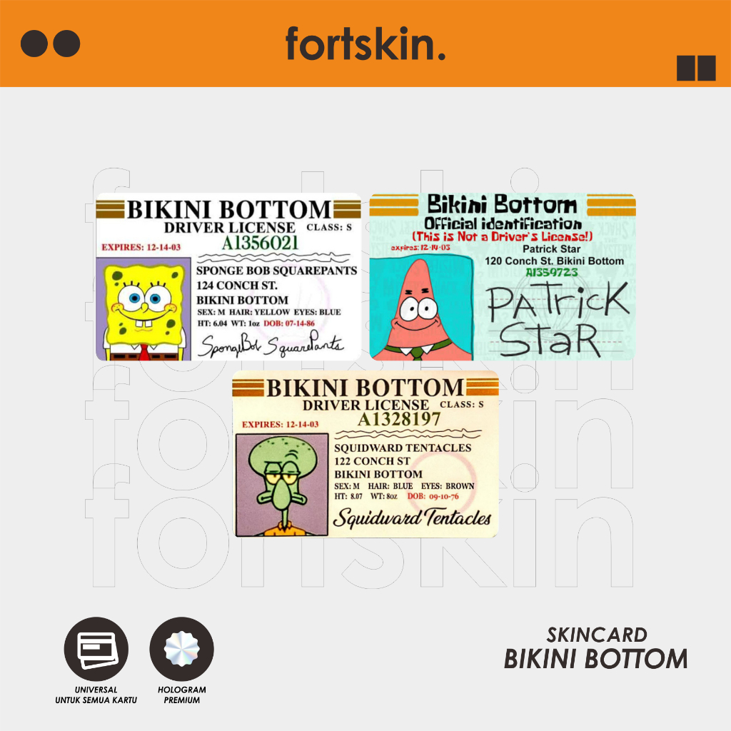 SKIN CARD ATM BIKINI BOTTOM SERIES