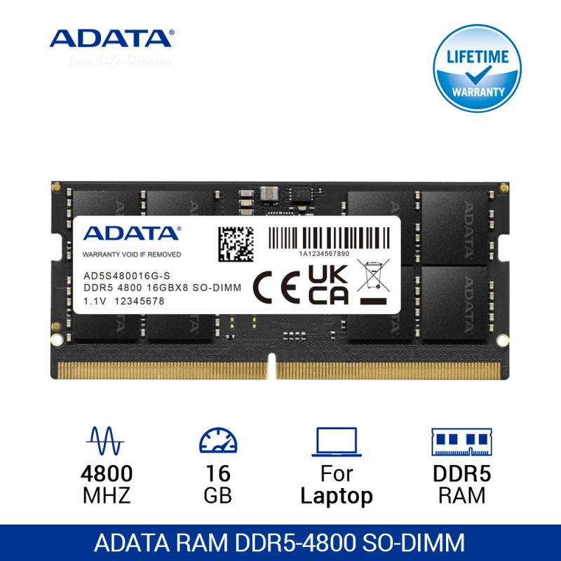 ADATA SO-DIMM DDR5 4800 16GB Memory Laptop DDR5 16GB 4800MHz