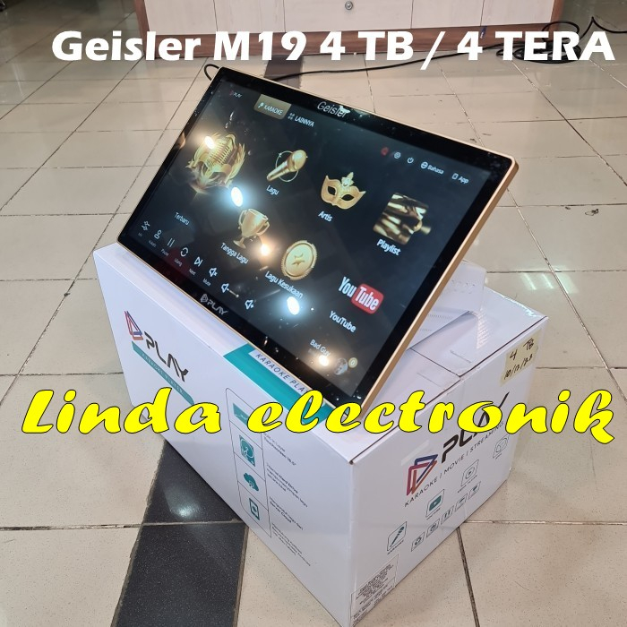 Mesin lagu karaoke geisler play m19 hdd 4 tb asli + smart youtube