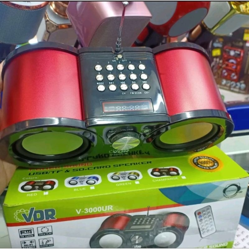 PROMO SPESIAL ..!! SPEAKER MUROTAL AlQURAN VDR v3000UR + MEMORY 16GB TROPONG+REMOTE