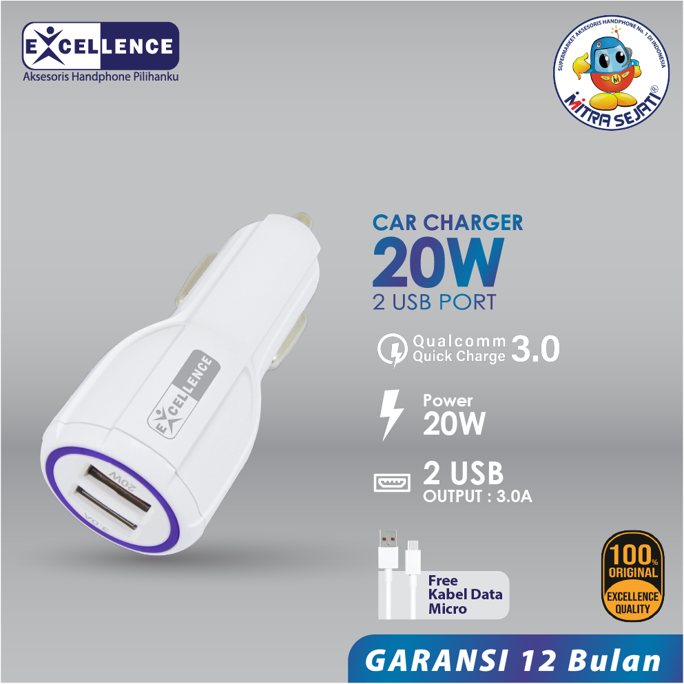 EXCELLENCE Car Charger Arcana Micro USB