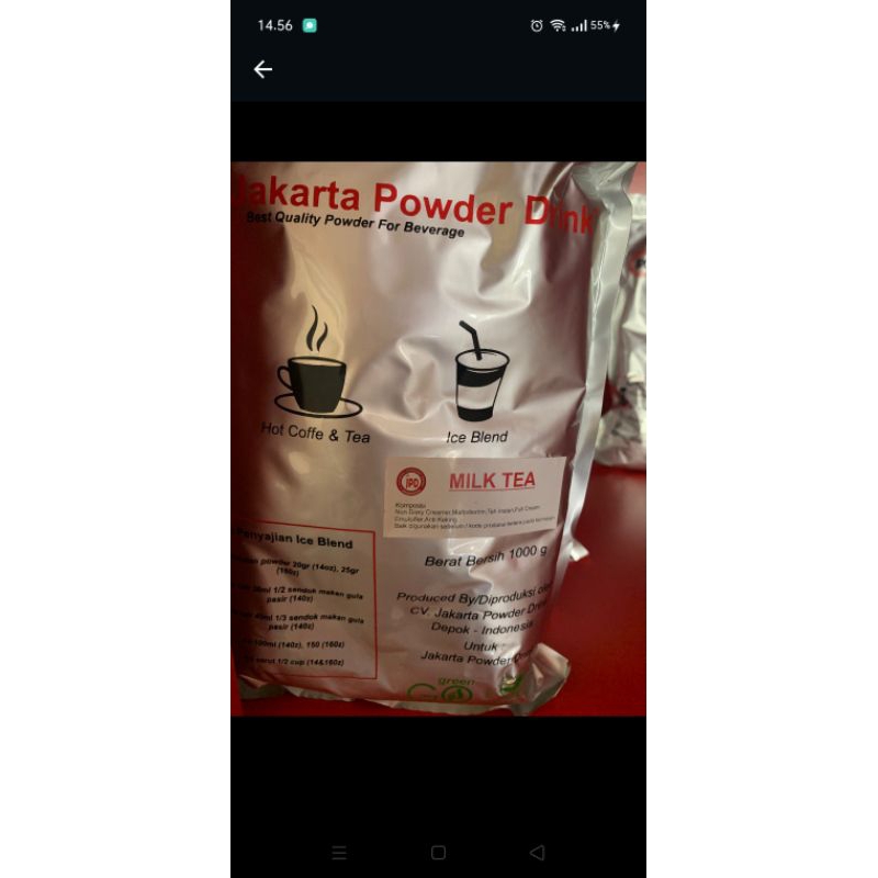 

POWDER BUBUK MINUMAN RASA MILK TEA