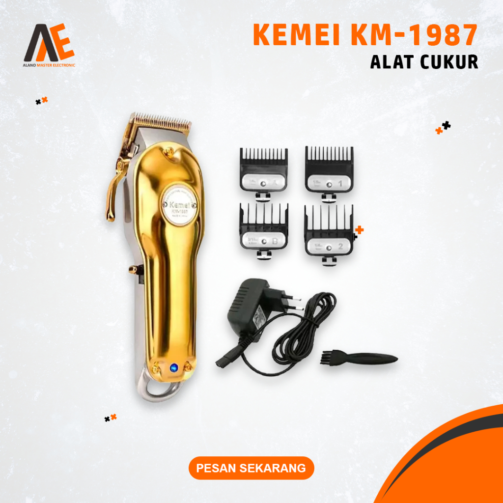 Alat Pencukur Rambut Kemei KM-1987 Mesin Cukur Elektrik Kumis Jenggot