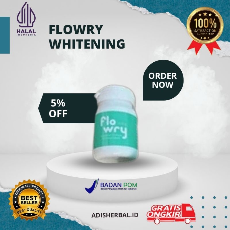 FLOWRY WHITENING OBAT PEMUTIH AMPUH KAPSUL PEMUTIH BADAN MEMUTIHKAN BADAN SELURUH TUBUH