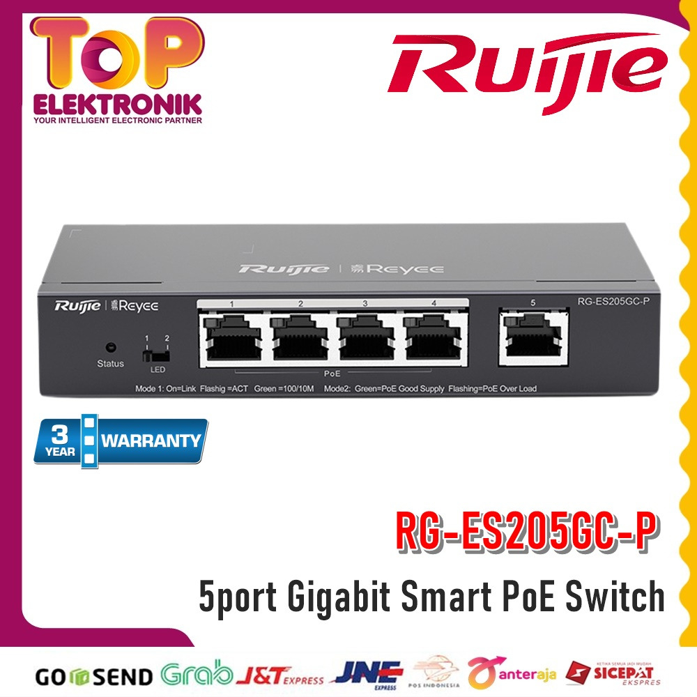 RUIJIE 5port Gigabit Smart PoE Switch TPELEKTRONIK