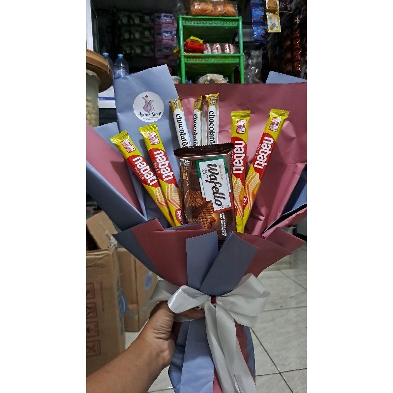 

buket snack murah untuk wisuda, ultah, sempro