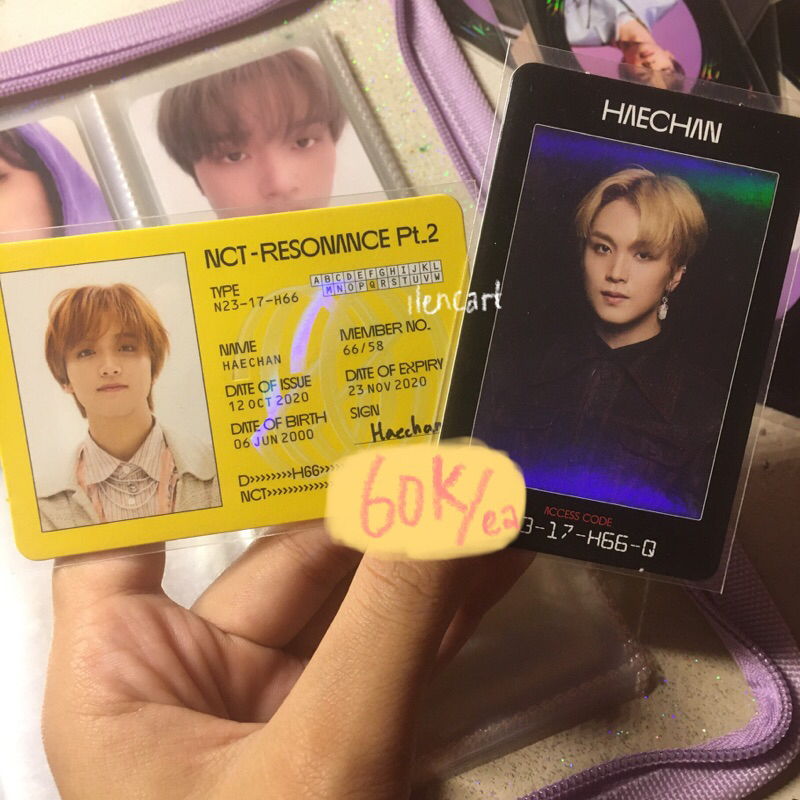 haechan id card & ac access card