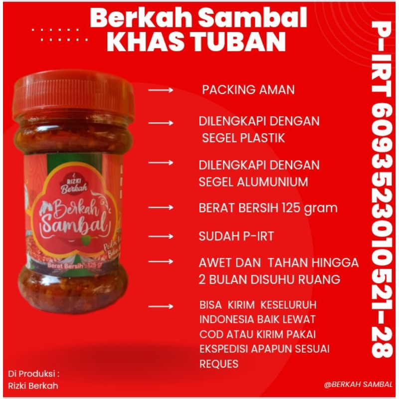 

sambal / sambel / berkah sambal / aneka sambal / sambal cumi / sambal teri / sambal teri nasi / sambal ati ampela / sambal ayam