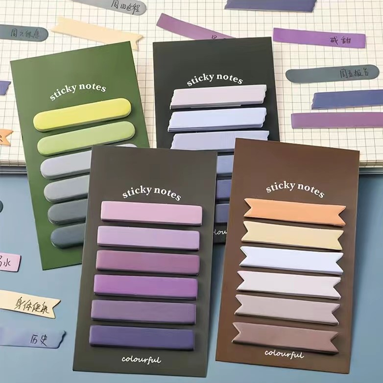 Colourful Sticky Notes Gradient Memo Pad Motif Panah Untuk Penanda Halaman