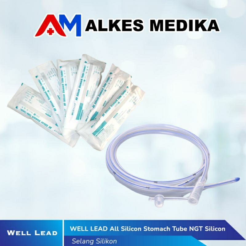 WELL LEAD NGT All Silicon Stomach Tube / WELLLEAD NGT Silicon No 8fr, 10fr, 12fr, 14fr, 16fr dan 18f