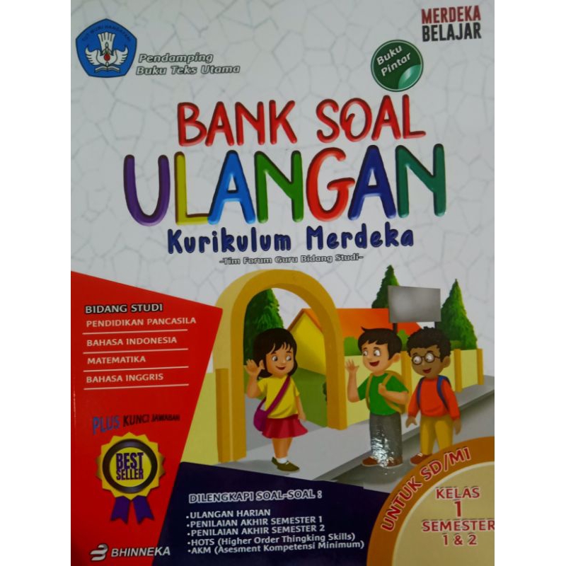 Buku Bank Soal Ulangan SD/MI Kelas 1 Kurikulum Merdeka