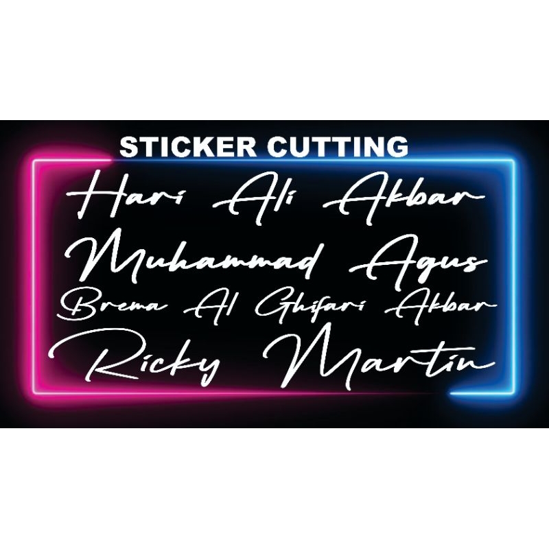 

stiker costum nama stiker tempah nama latin