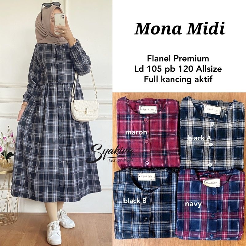 MONA MIDI /TUNIK KOTAK SQUARE PREMIUM BY SYAKIRA