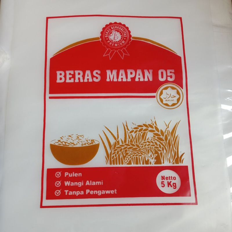 plastik beras 5kg MAPAN  (100 pcs)