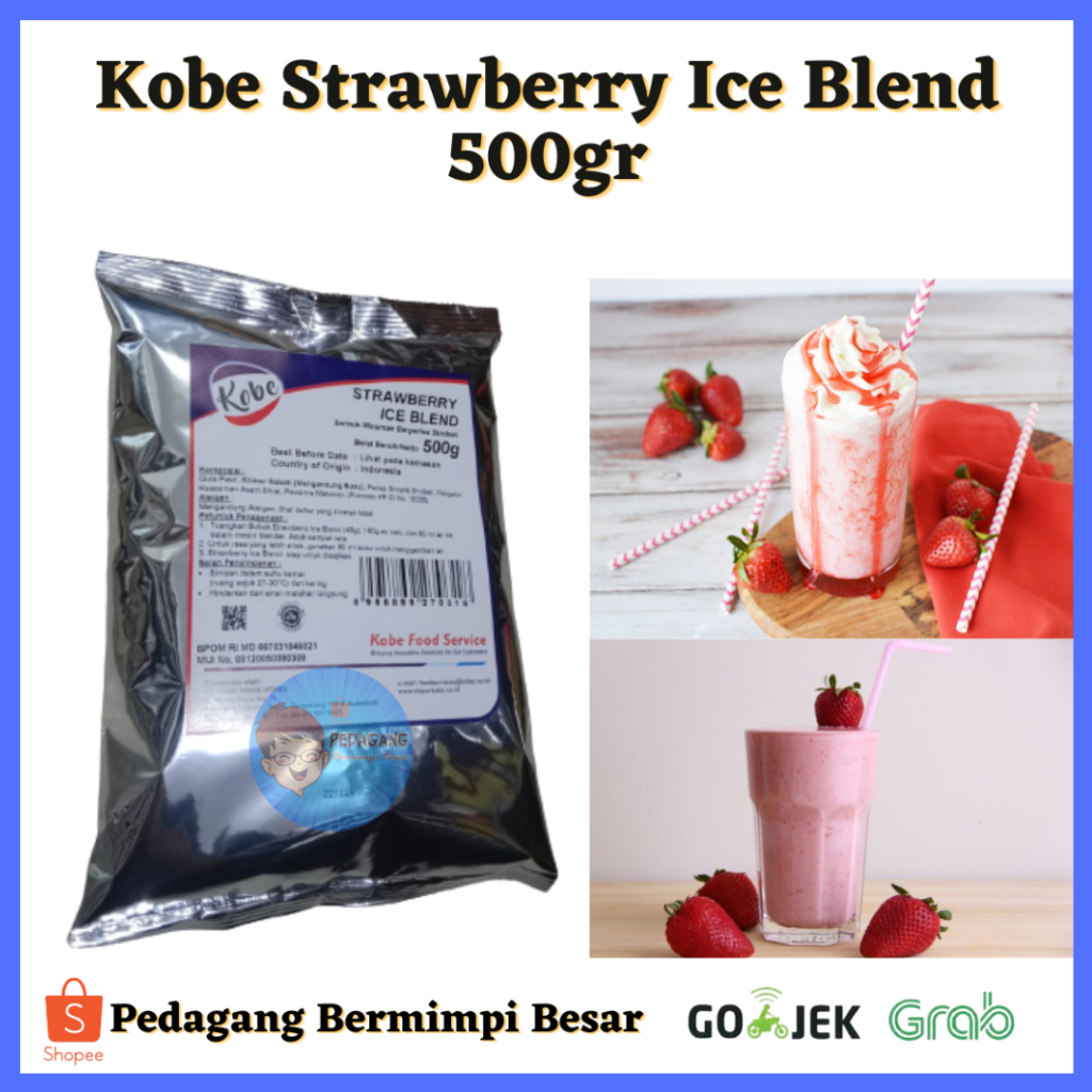 

Kobe Strawberry Ice Blend 500g/ Milkshake stroberi/ Kobe Strawberry ice blend