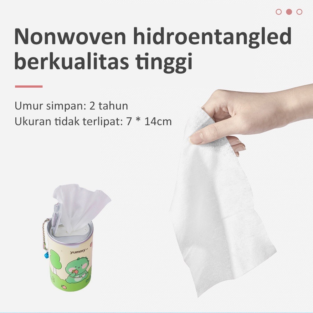 TISSUE  Basah Kaleng Karakter Tissue Basah Bayi Isi 30 Lembar | Wet Wipes Portable