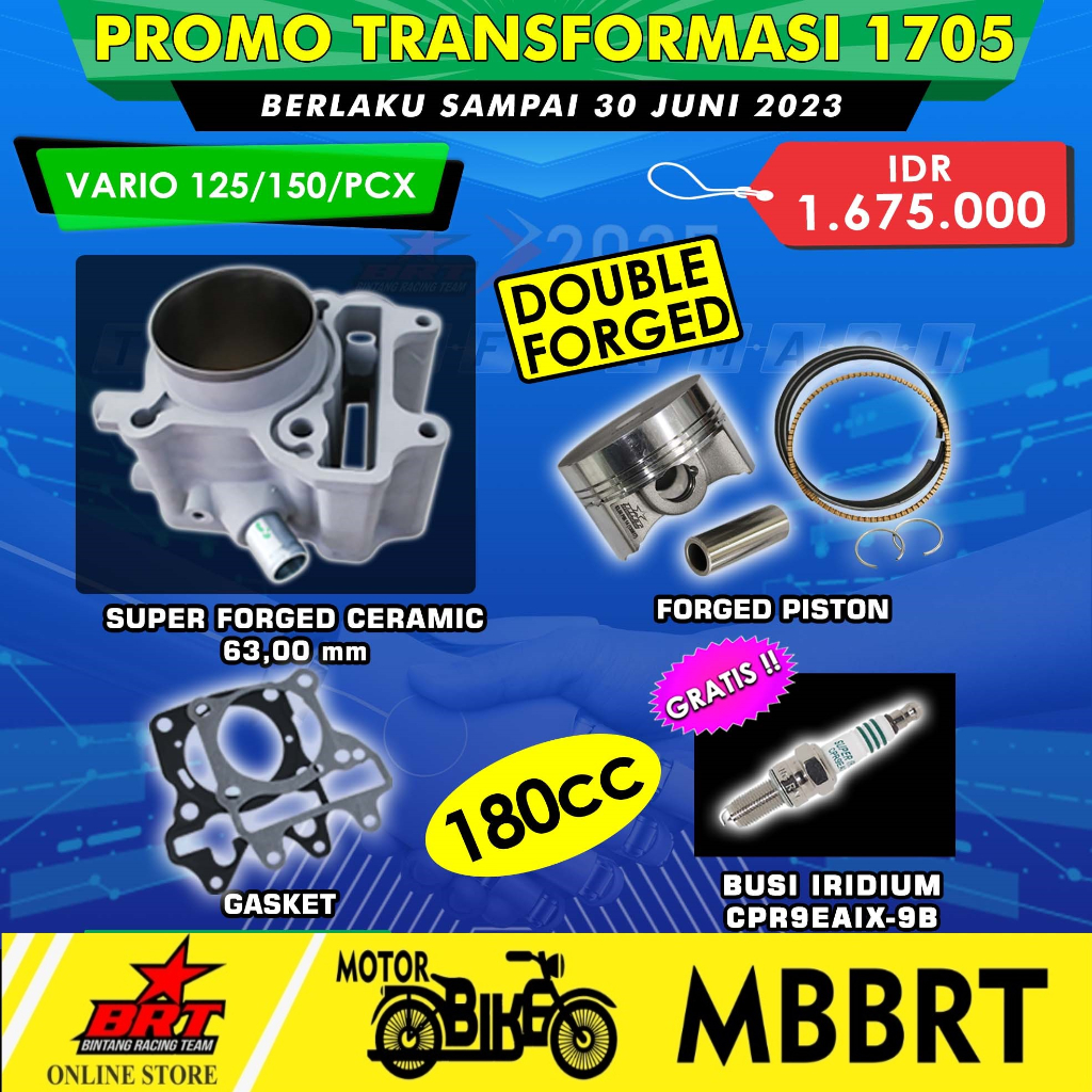 BLOK CERAMIC BRT 63 VARIO 125 VARIO 150 PCX 150 ADV 150 KERAMIK 63MM 180CC